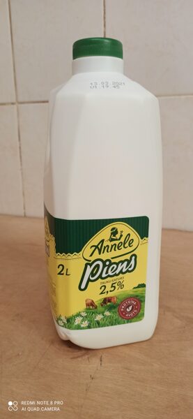 Piens 2.5% 2l, Annele